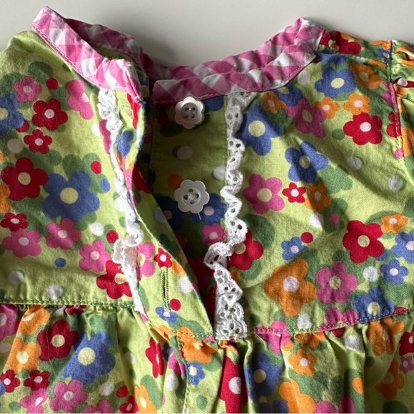 Hanna Andersson Floral Jumpsuit - Green, Pink, Red, Blue - Picture 5 of 6